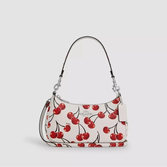 Coach Handbags - Coach Cherry Pattern Teri Shoulder Bag - White and Red